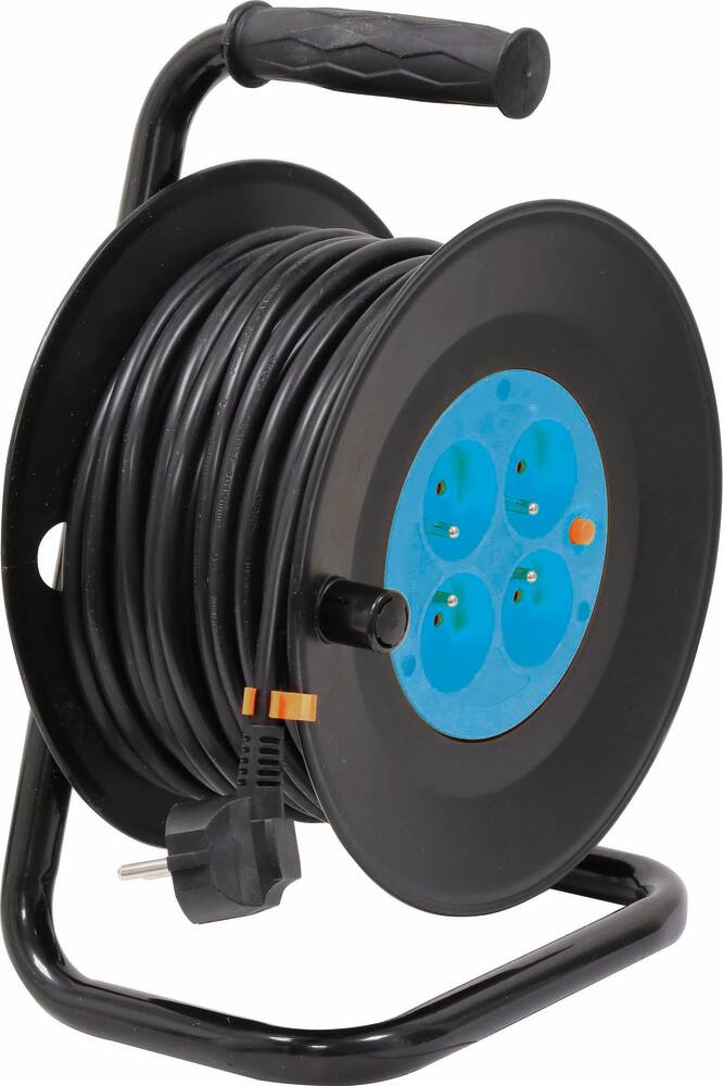 Enrouleur électrique HO5VV-F 3G1,5mm² 230V 4 prises