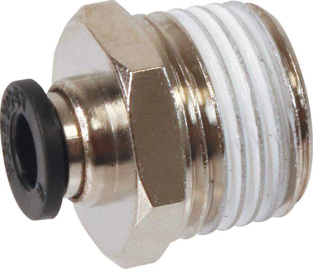 Raccord instantané métallique droit mâle conique pour tuyau rilsan