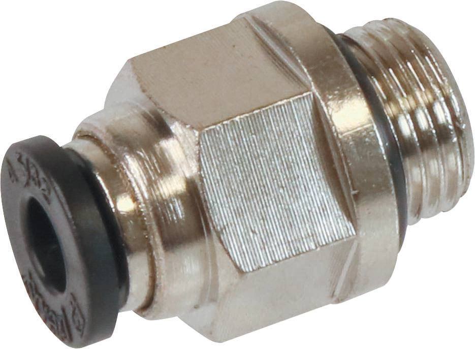 Raccord instantané métallique droit mâle cylindrique pour tuyau rilsan