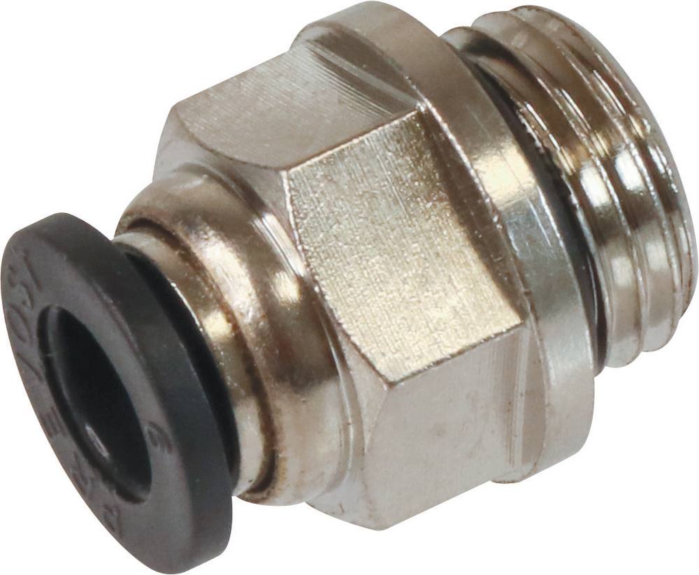 Raccord instantané métallique droit mâle cylindrique pour tuyau rilsan