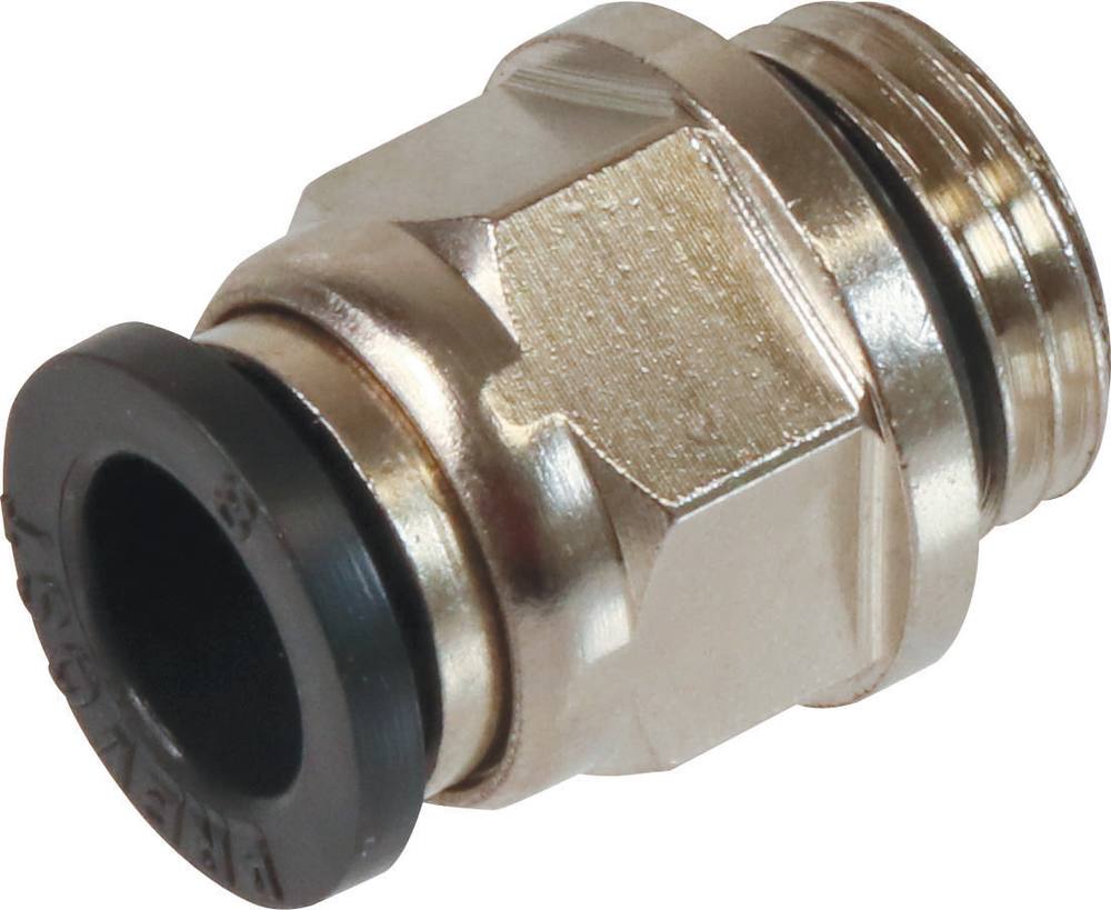 Raccord instantané métallique droit mâle cylindrique pour tuyau rilsan