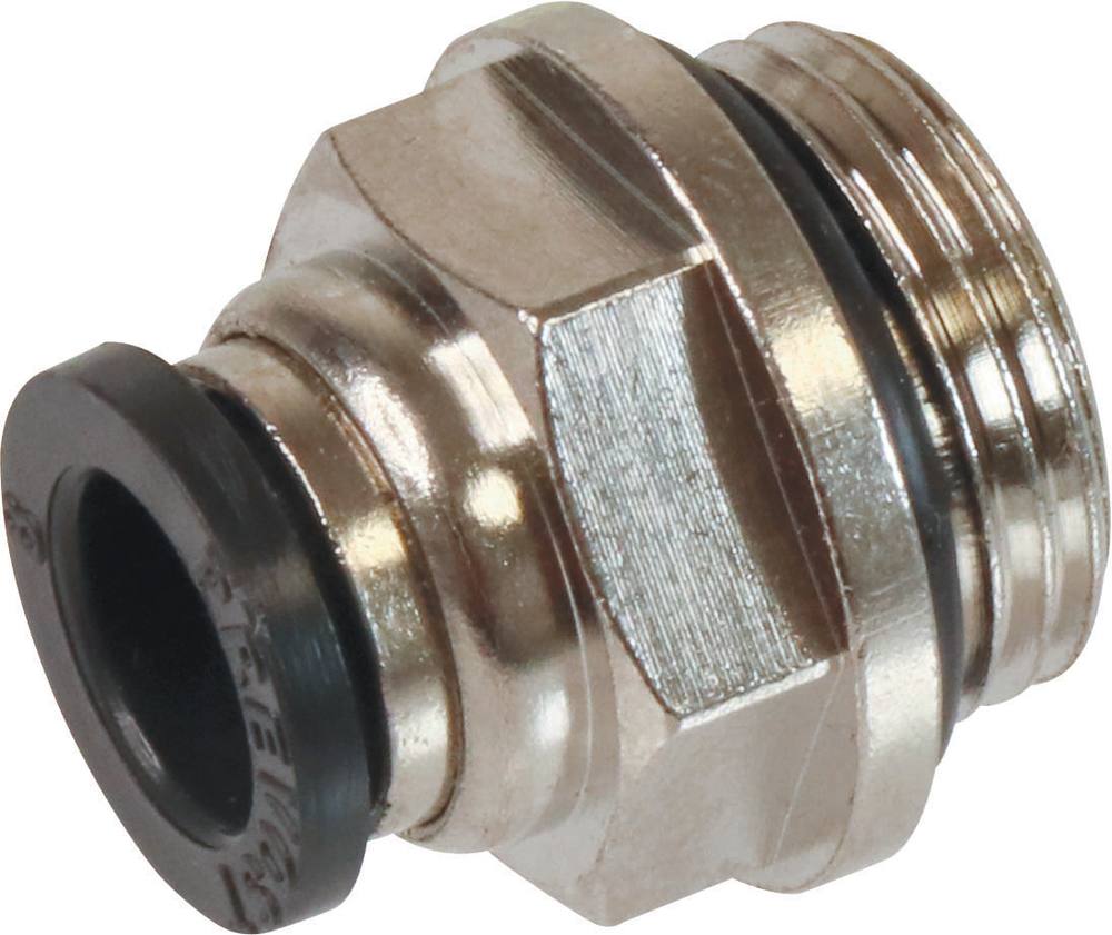 Raccord instantané métallique droit mâle cylindrique pour tuyau rilsan