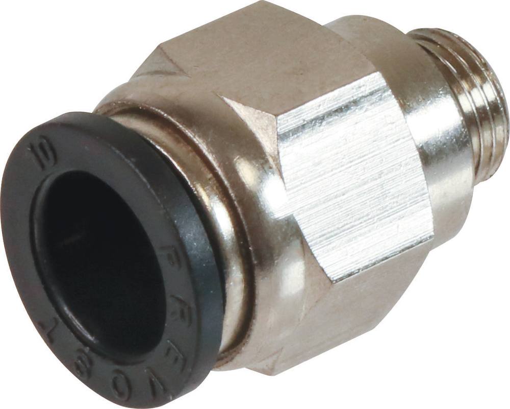 Raccord instantané métallique droit mâle cylindrique pour tuyau rilsan