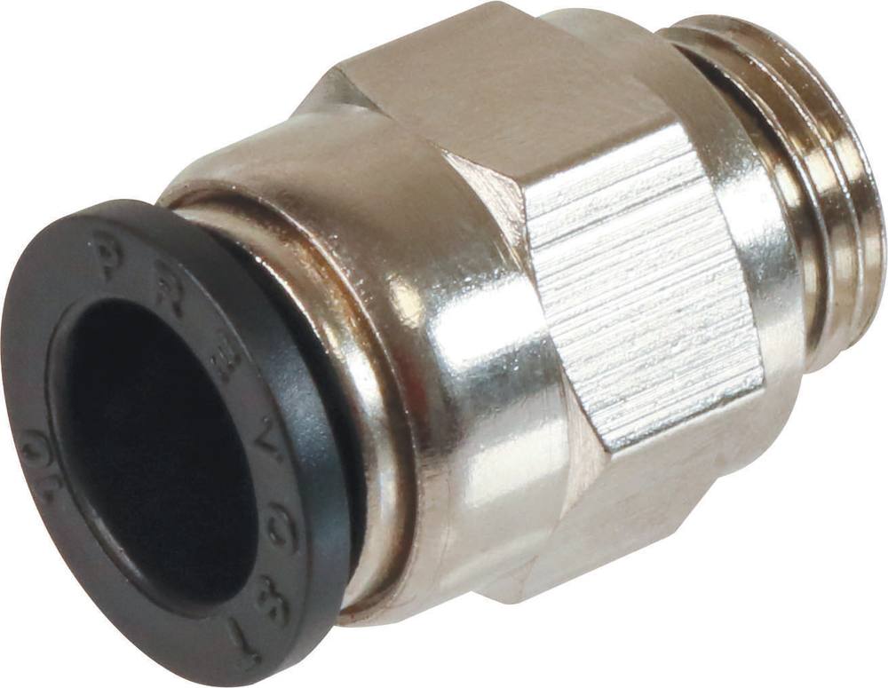 Raccord instantané métallique droit mâle cylindrique pour tuyau rilsan