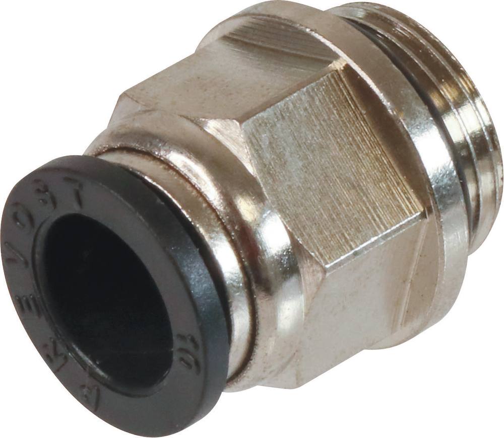 Raccord instantané métallique droit mâle cylindrique pour tuyau rilsan