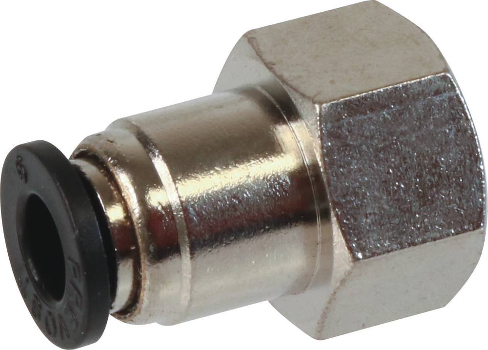 Raccord instantané métallique droit femelle cylindrique 1/4" pour tuyau rilsan