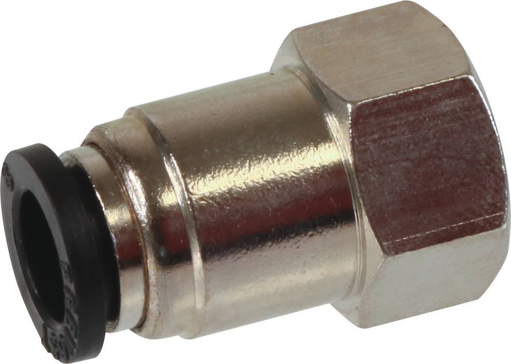 Raccord instantané métallique droit femelle cylindrique 1/4" pour tuyau rilsan