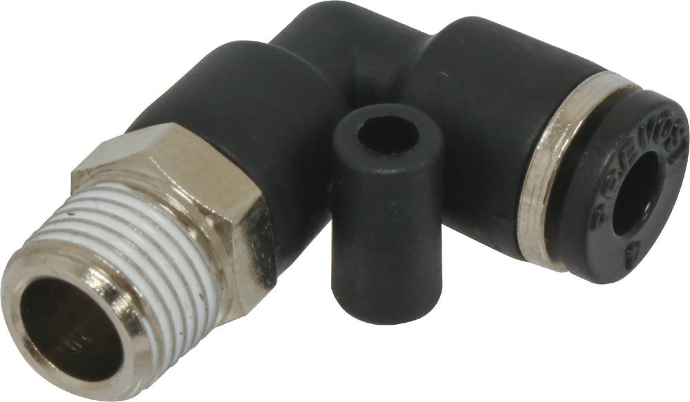 Raccord instantané polymère coudé conique orientable pour tuyau