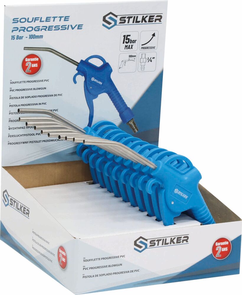 Soufflette PVC avec bec 6x100mm avec raccord rapide - blister