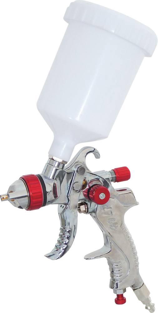 Pistolet de peinture HVLP godet supérieur 600ml buse 1,4mm avec régulateur de pression