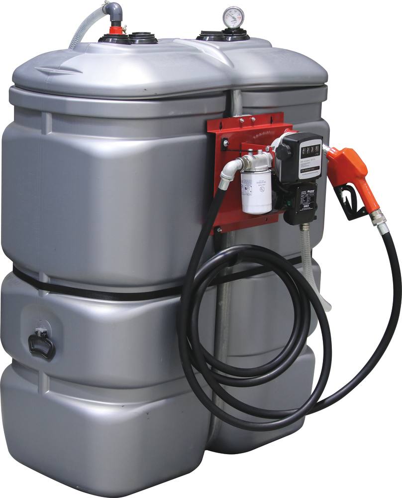 Cuve de stockage gasoil PEHD double paroi 750L