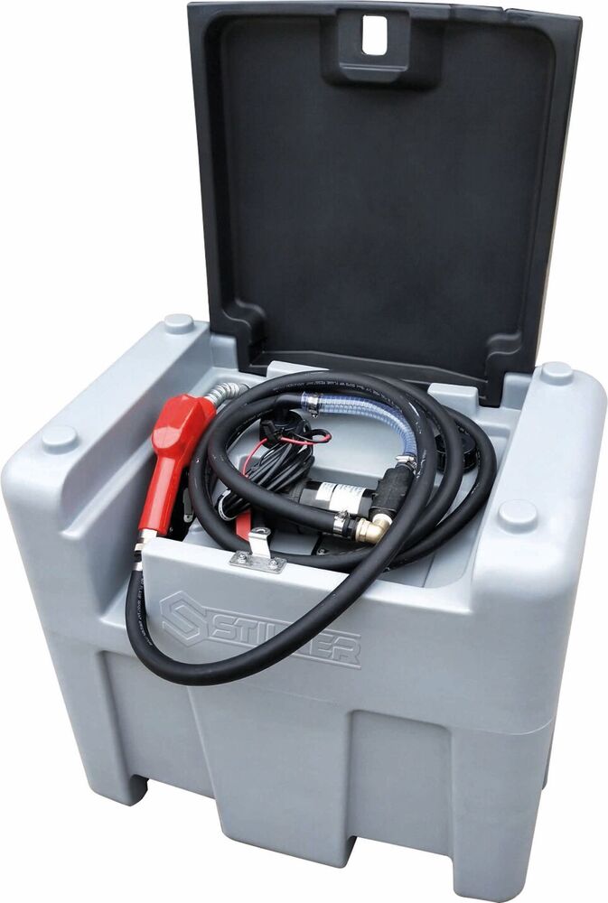 Cuve de ravitaillement gasoil 220L 12V 40 l/min avec capot