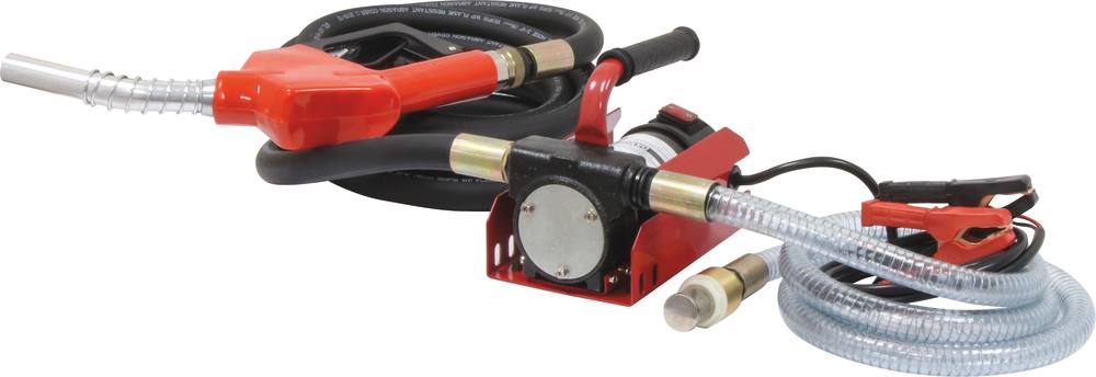 Bomba diesel 12V 40 l/min con pistola automática/succión y manguera de entrega - en kit