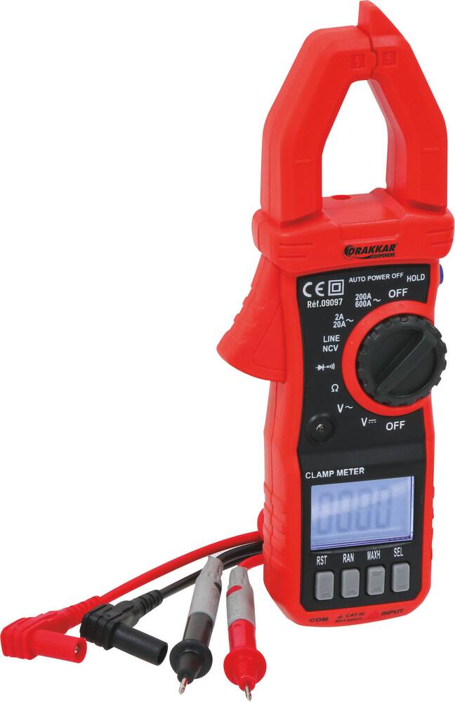 Pince ampèremétrique Cat III AC 600A - trousse