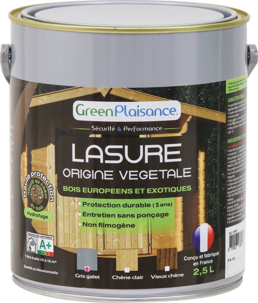 Lasure écologique abris de jardin - pot de 2,5L
