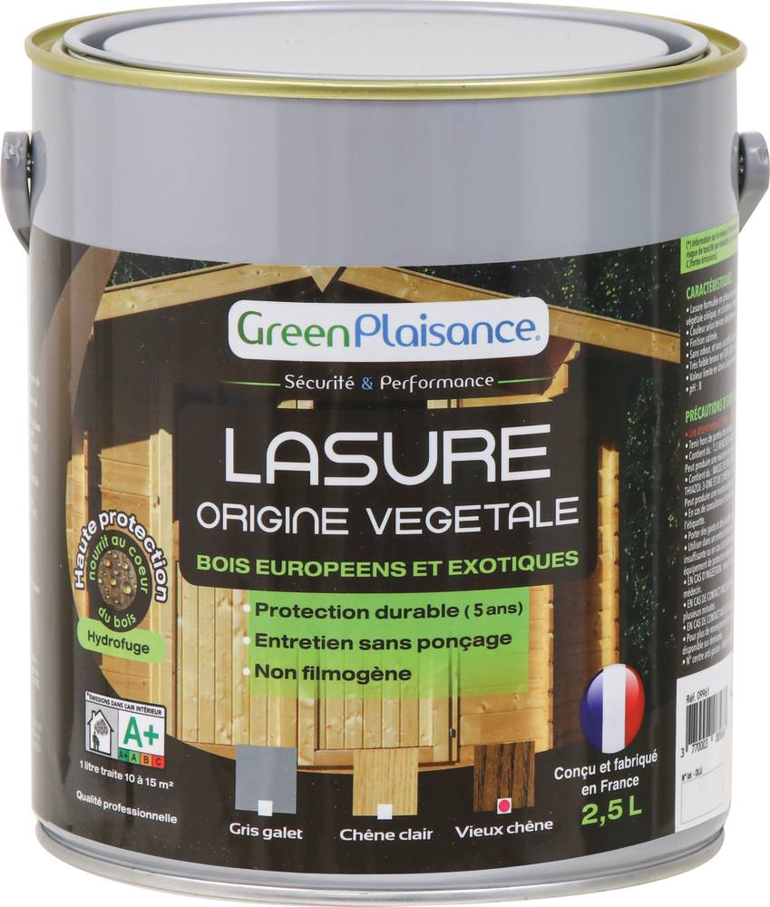 Lasure écologique abris de jardin - pot de 2,5L