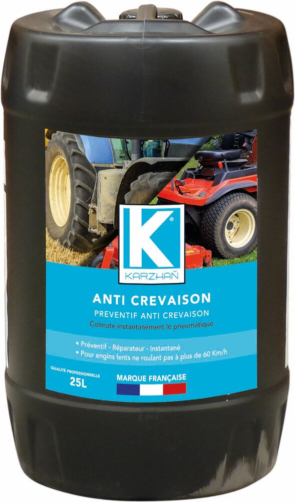 Anti-crevaison gel fluide vert - tonnelet 25L - pneu tubeless