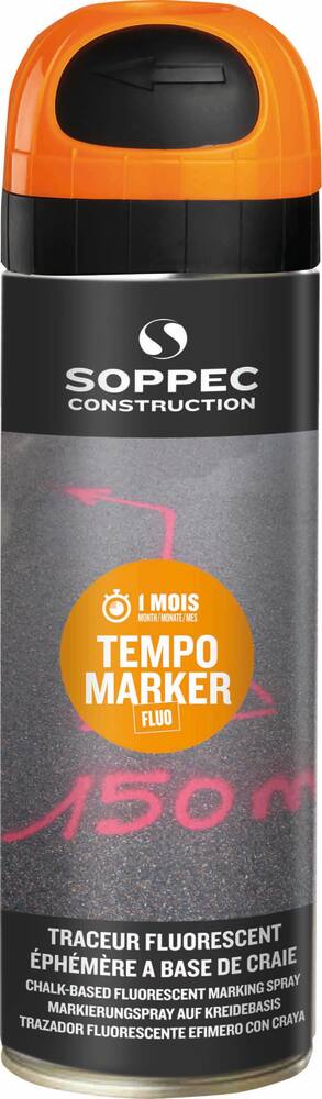 Aérosol traceur chantier fluo marquage éphémère 650ml