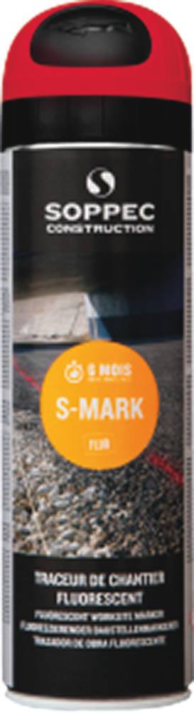 Aérosol traceur chantier fluo S-Mark 500ml