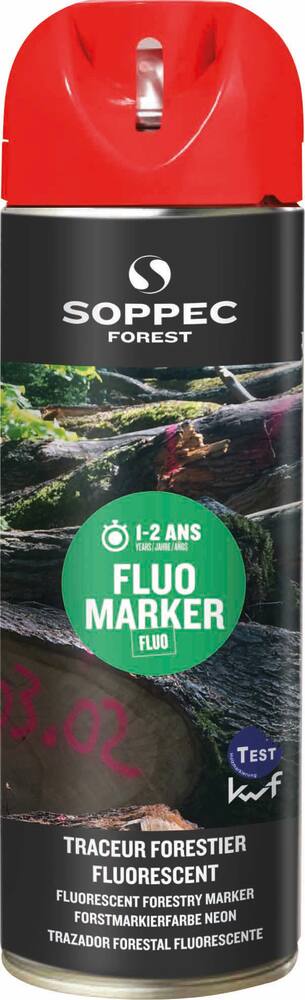 Peinture de marquage provisoire fluo forestier 500ml