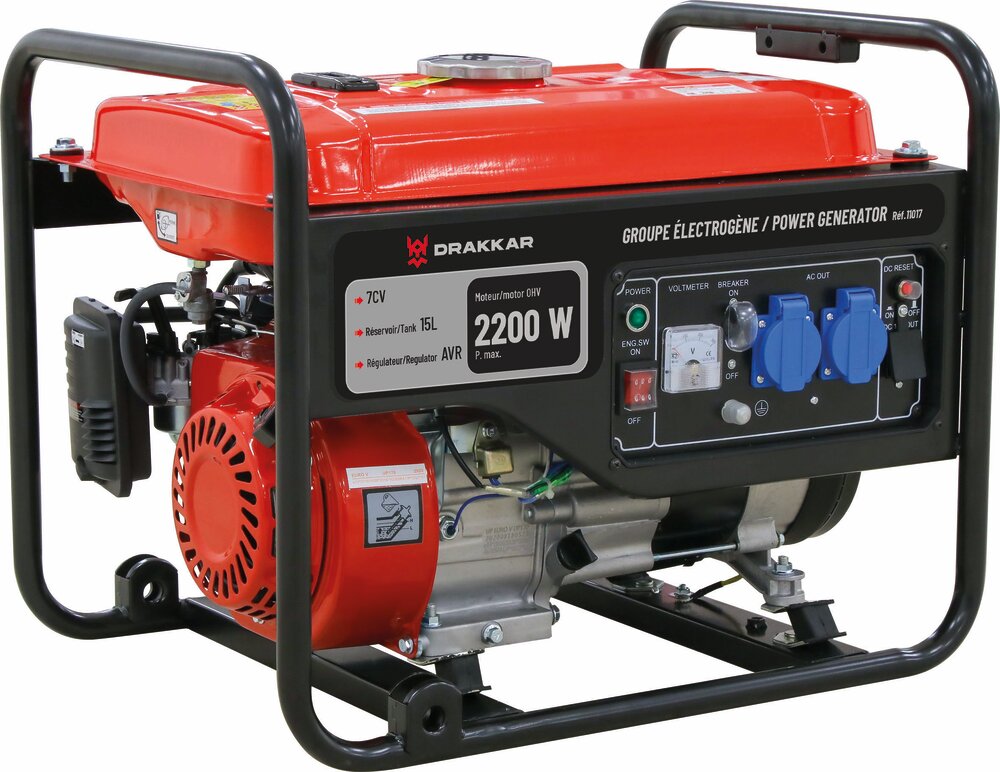 Groupe électrogène AVR monophasé essence 7CV