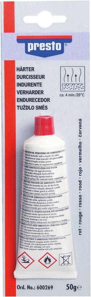 Durcisseur pour mastic polyester - tube de 50g sur blister