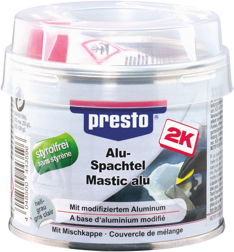 Mastic polyester aluminium avec tube durcisseur