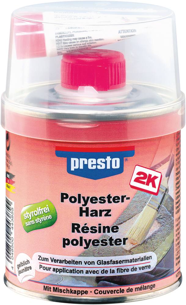 Résine polyester avec durcisseur