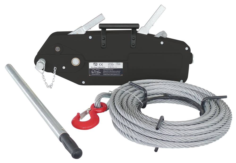 Tire câble manuel de traction avec câble passant 20m