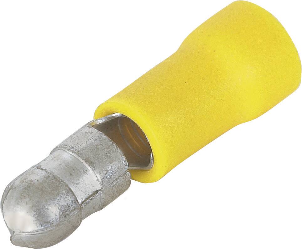 Yellow insulated male round terminal M5 - pack of 50 pcs