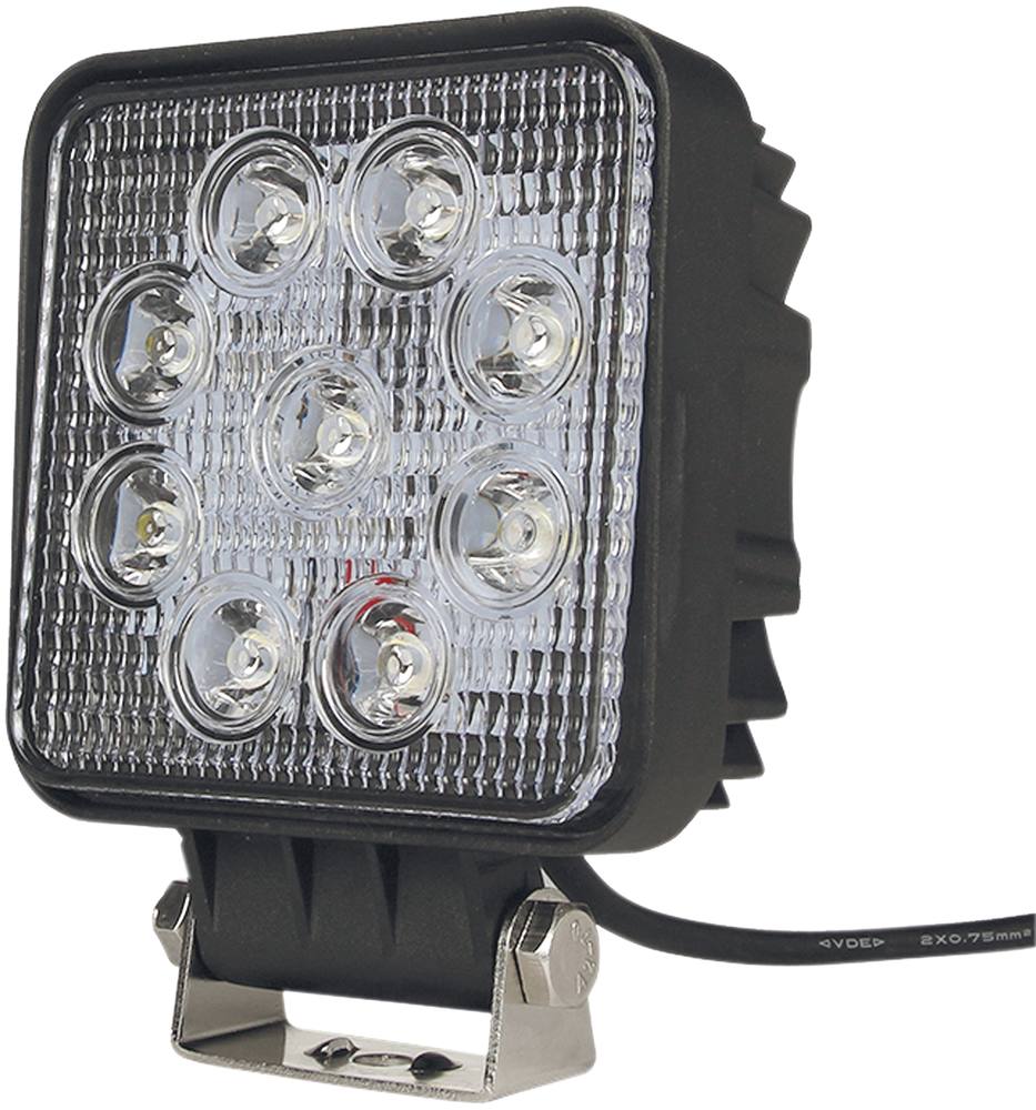 Phare de travail carré LED 10/30V 27W 1800 lumens
