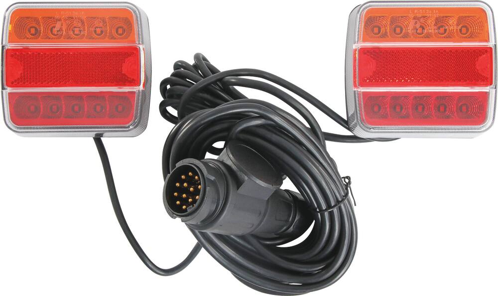 Kit de signalisation arrière LED 12V 7,5m magnétique avec fiche 13 plots- blister