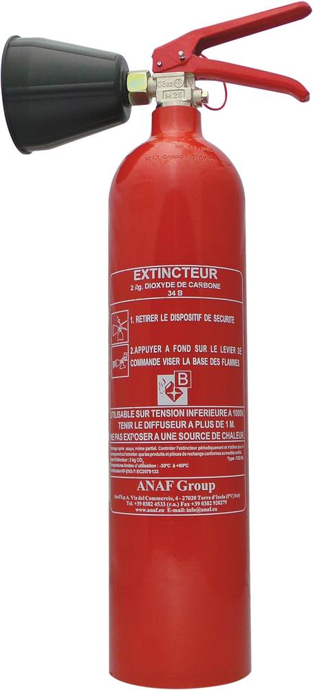Extintor CO²/dióxido de carbono 2Kg