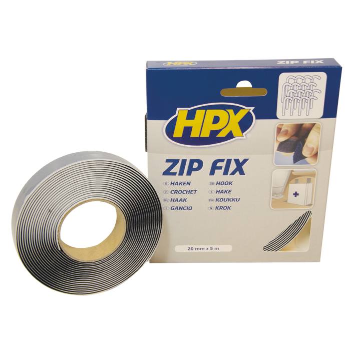 Fita adesiva com gancho de velcro 20x5m - blister