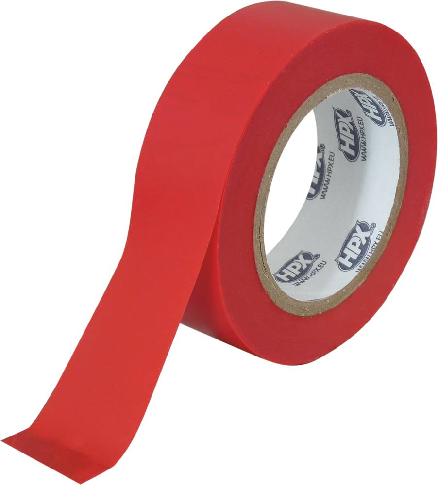 Fita adesiva de isolamento de PVC vermelha 19mmx10m