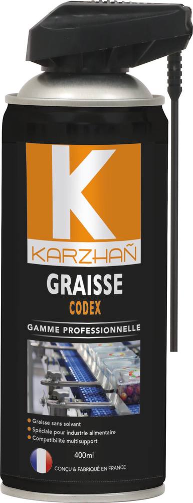 Graxa Codex e indústria alimentícia com cabeça de 2 jatos - aerossol 400ml