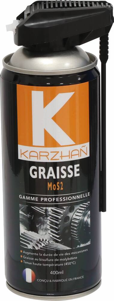 Graxa de molibdênio MOS2 com cabeçote de 2 jatos - aerossol de 400ml