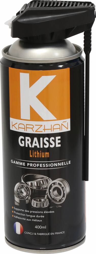 Massa lubrificante verde de lítio com cabeça 2 jatos - aerossol de 400 ml