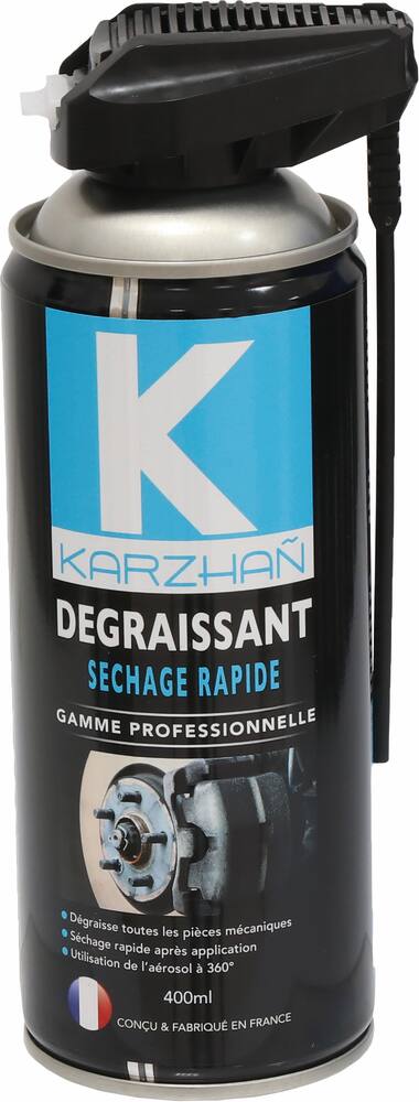 Quick drying degreaser with 2 jets head - 400ml aerosol