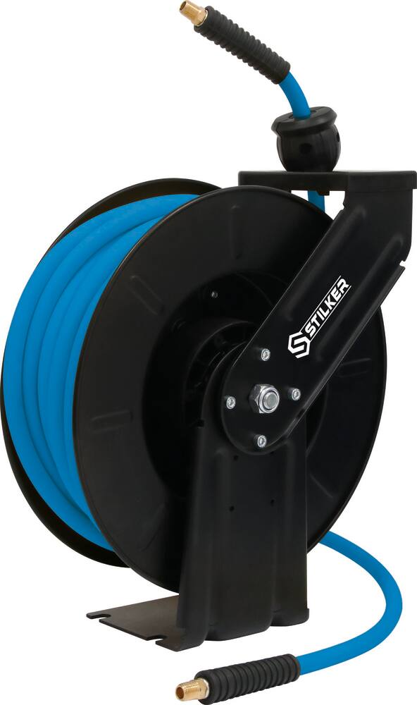 Enrouleur automatique métallique de tuyau d'air 20m+1,5m 16 bar 8x12mm