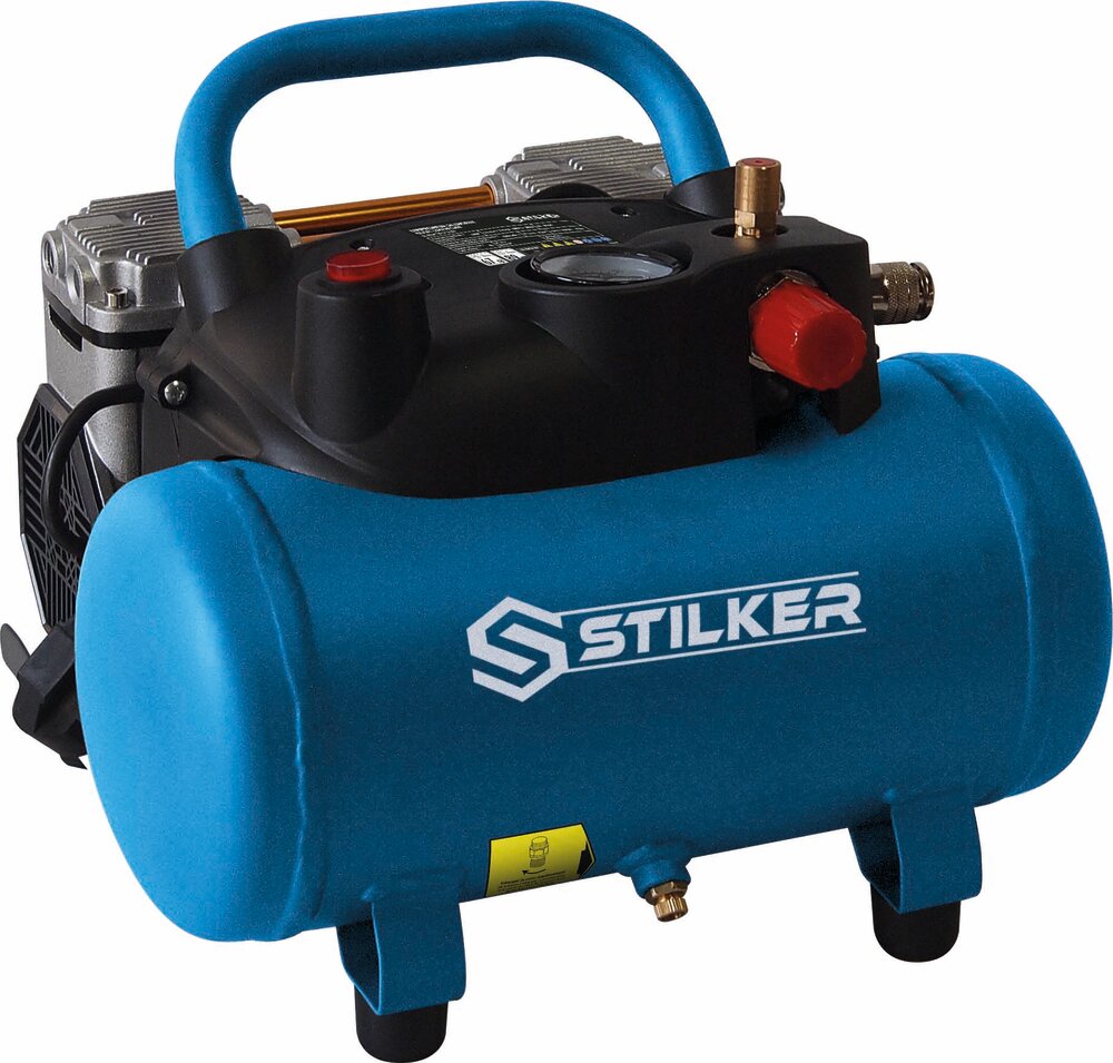 Compresseur 6L 8 bar 1,5CV 230V silencieux