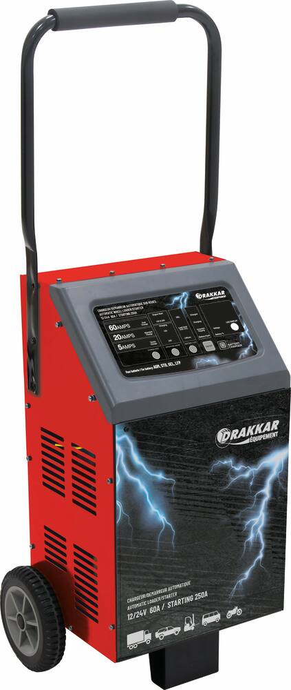 Chargeur démarreur automatique sur roues 12/24V 60A - Starting 250A