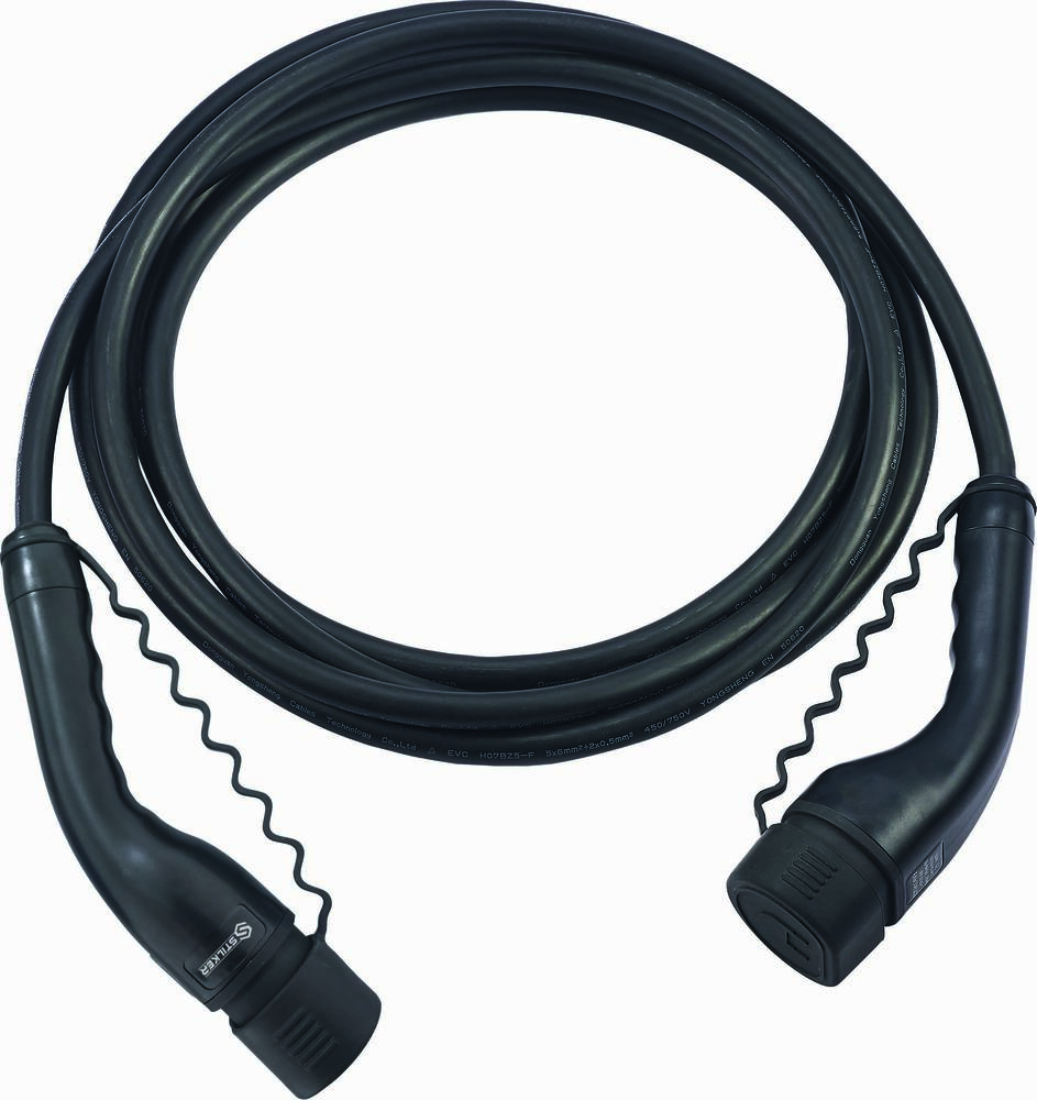 Câble de recharge véhicule électrique/hybride Type 2 vers Type 2 - Longueur 5m