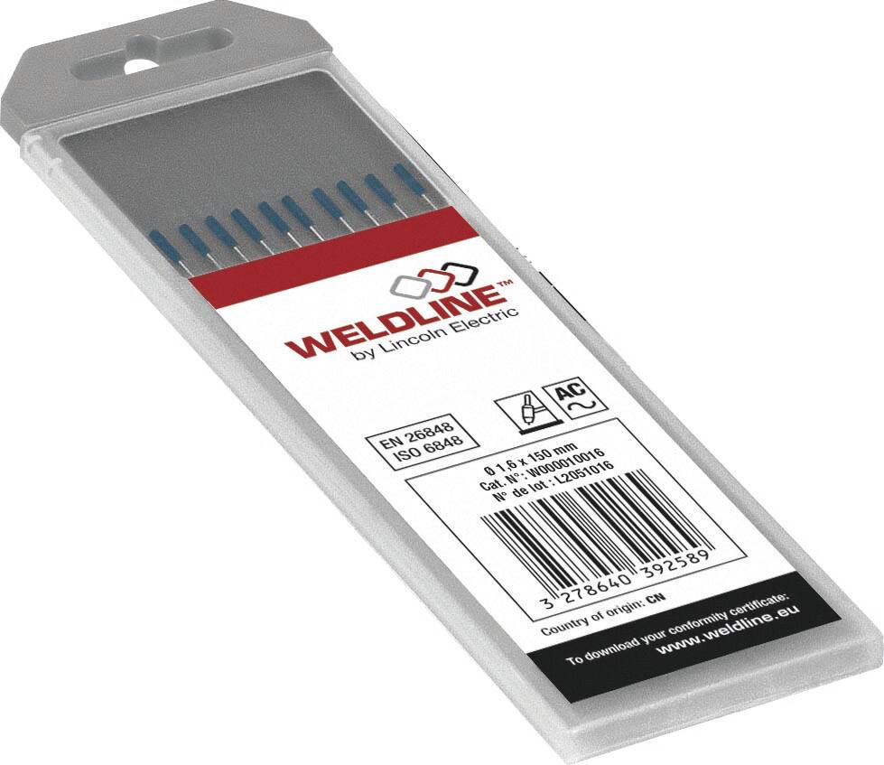 Electrode TIG tungstène-lanthane - étui de 10 pcs