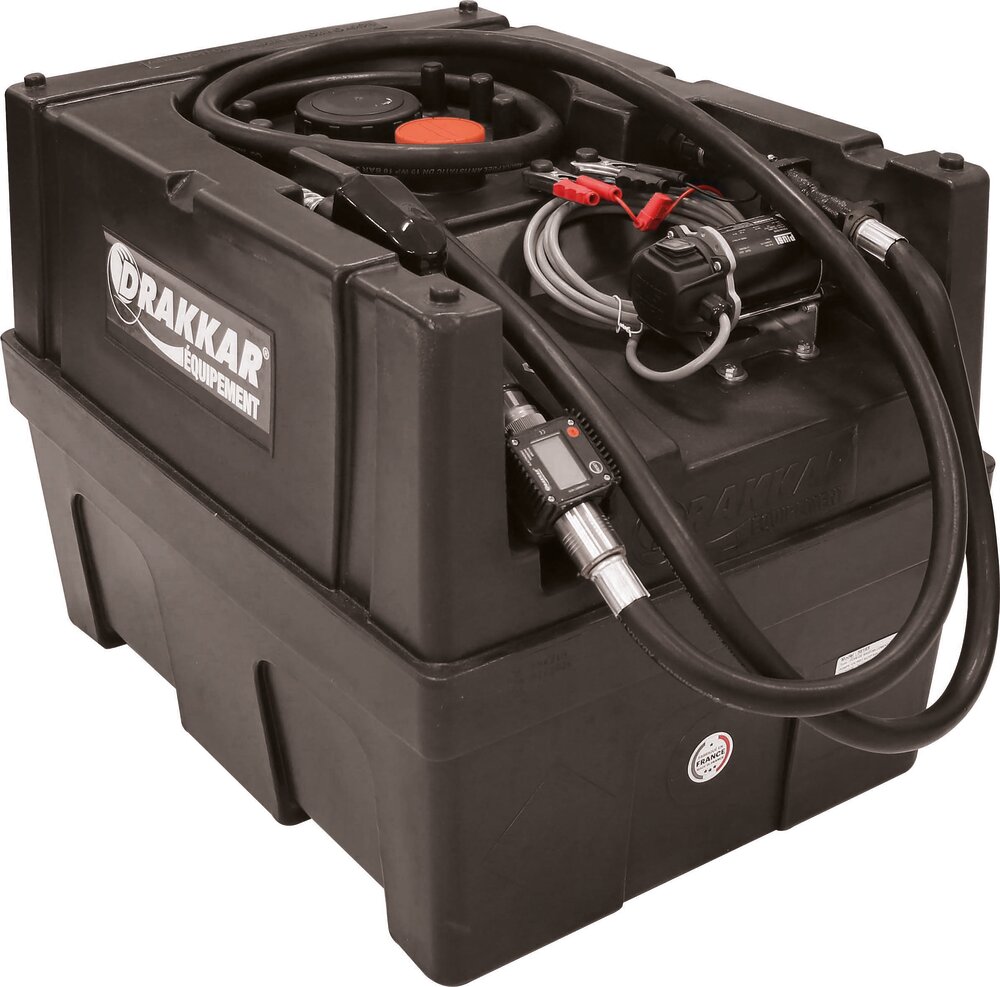 Cuve de ravitaillement gasoil 200L avec pompe 12V-pist auto-volucompteur digital