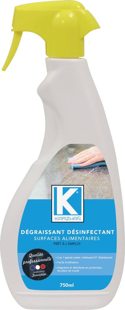 Desinfectante y desengrasante para superficies alimentarias - botella spray 750ml