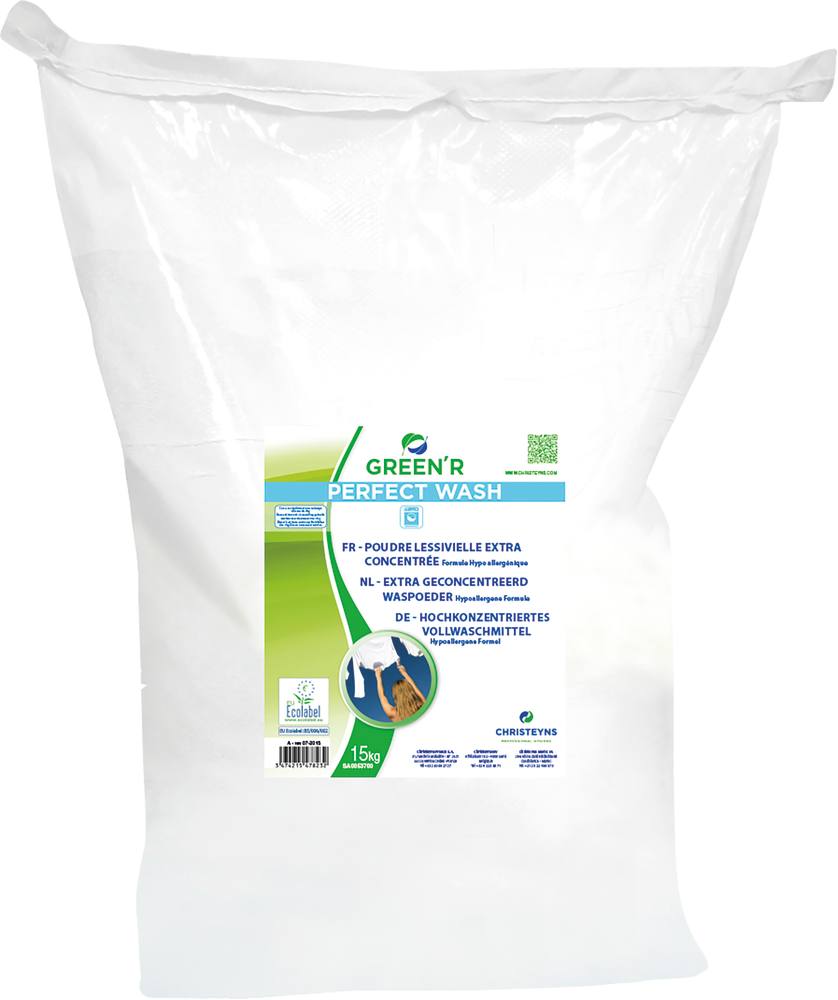 P de roupa extra concentrado hipoalergnico ECOLABEL - saco de 15kg (420 lavagens)