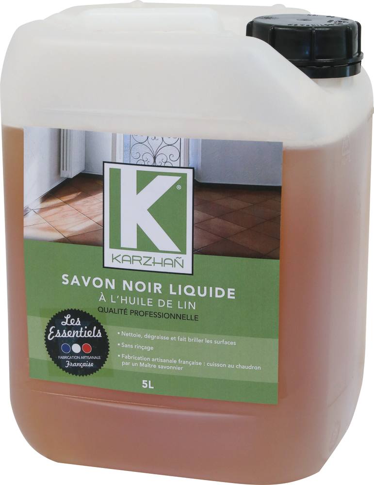 Liquid black soap with linseed oil - 5L container