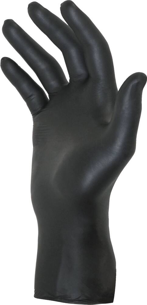 Gants jetables ambidextres nitrile 240mm 0,06mm noir