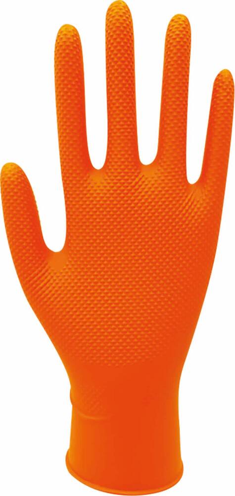 Gants jetables ambidextres nitrile 240mm 0,20mm orange